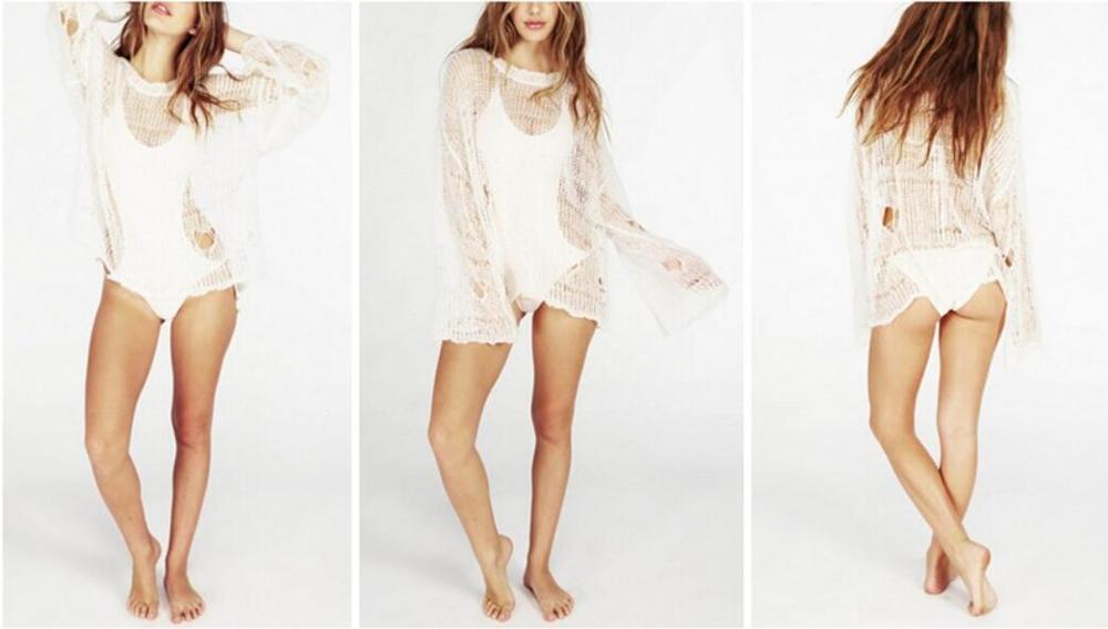 Destroyed Loose Knitted Sweater