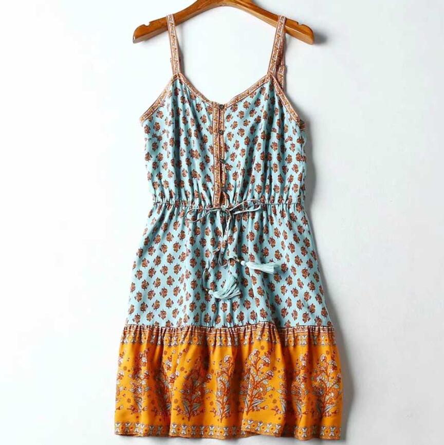 Bohemian Open Button Dress