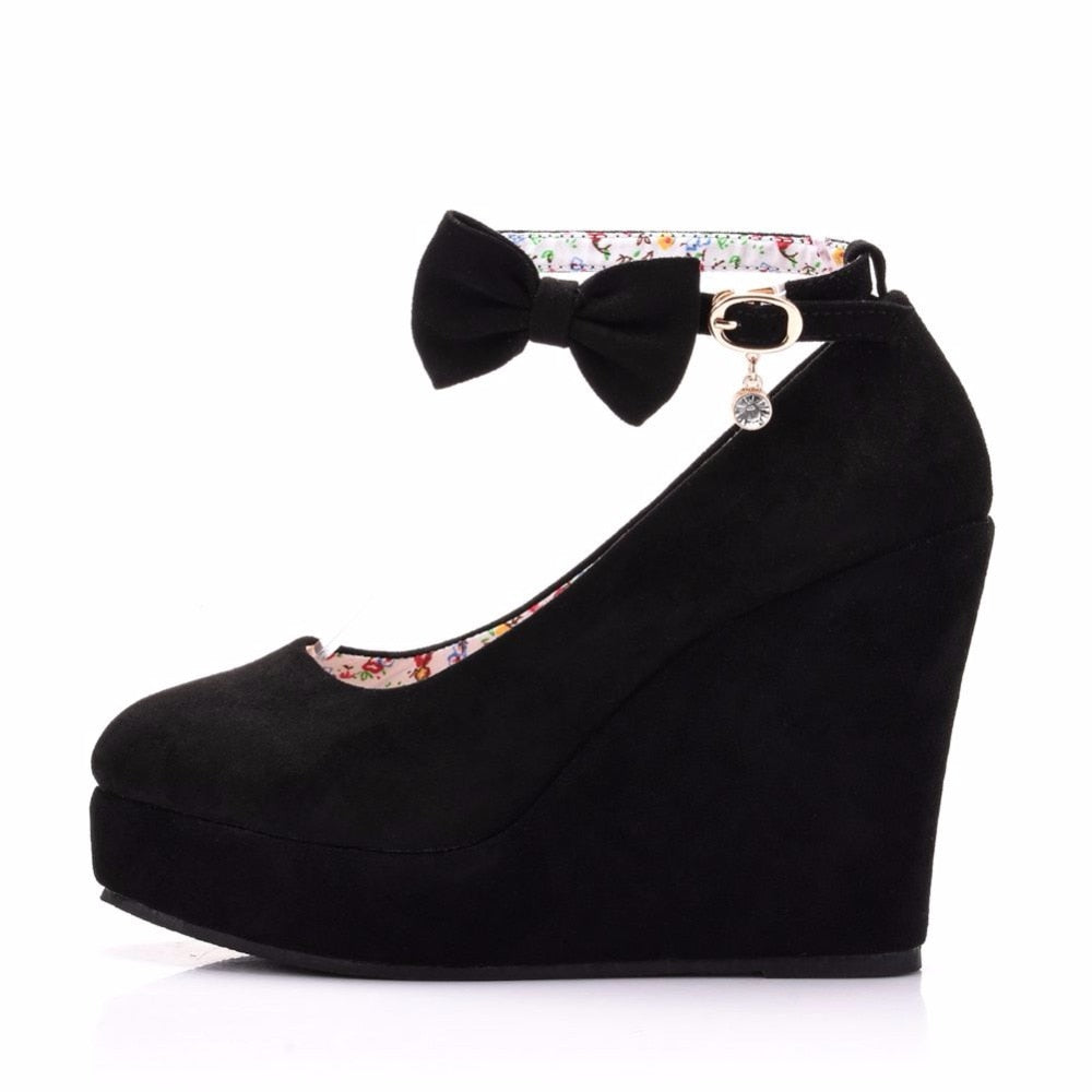 Crystal Queen Bowtie Wedges