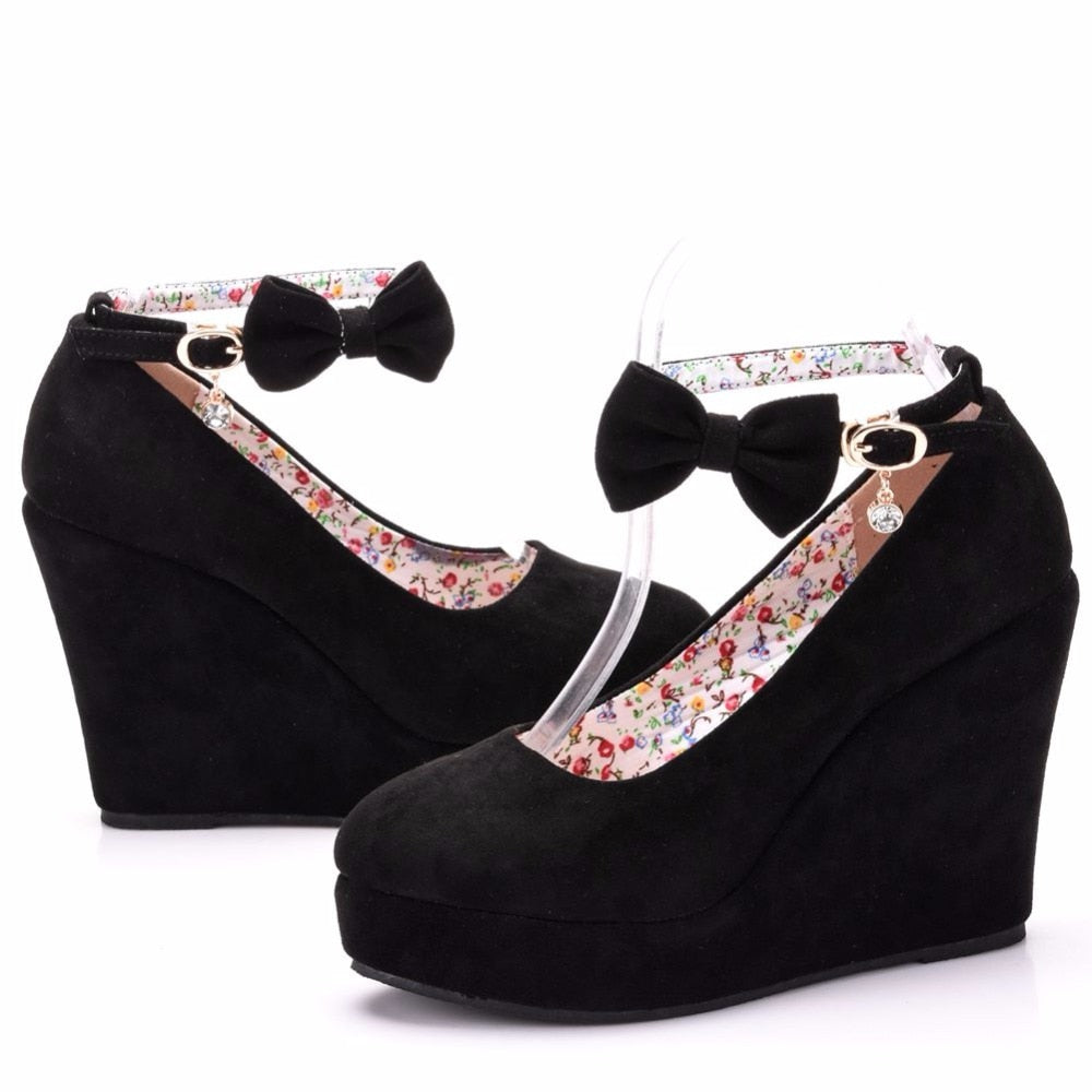 Crystal Queen Bowtie Wedges