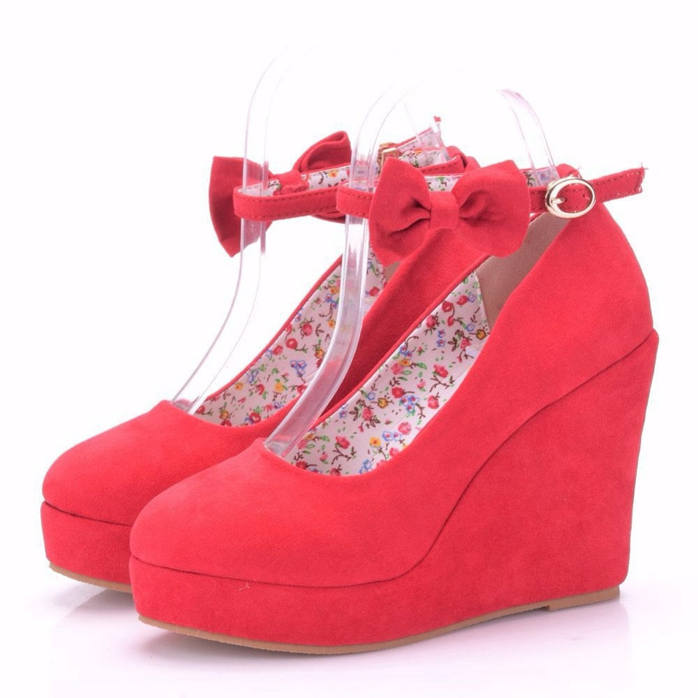 Crystal Queen Bowtie Wedges