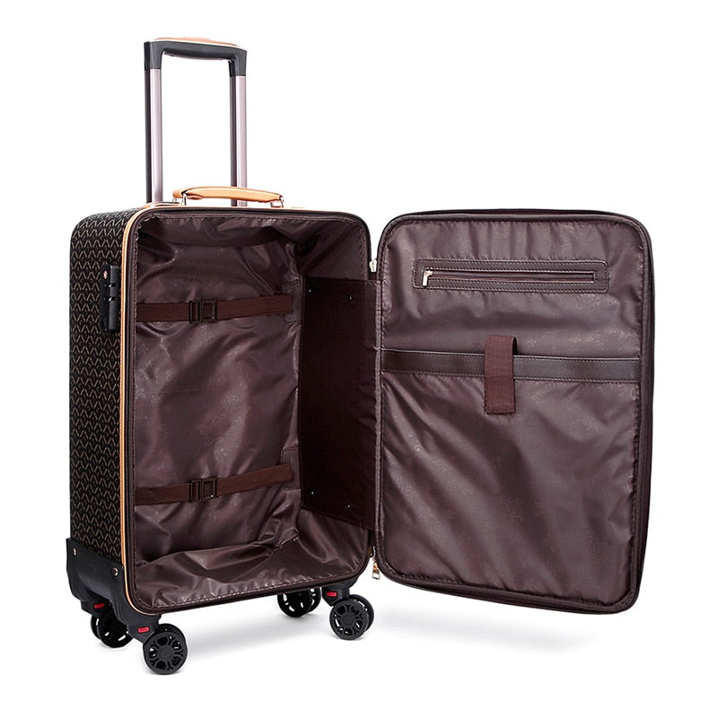 Classic 16" 24"inch Rolling Suitcase with/without Matching Travel Bag