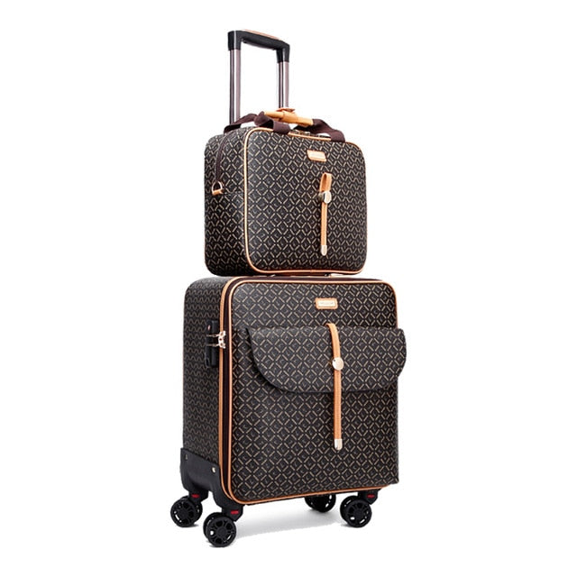 Classic 16" 24"inch Rolling Suitcase with/without Matching Travel Bag