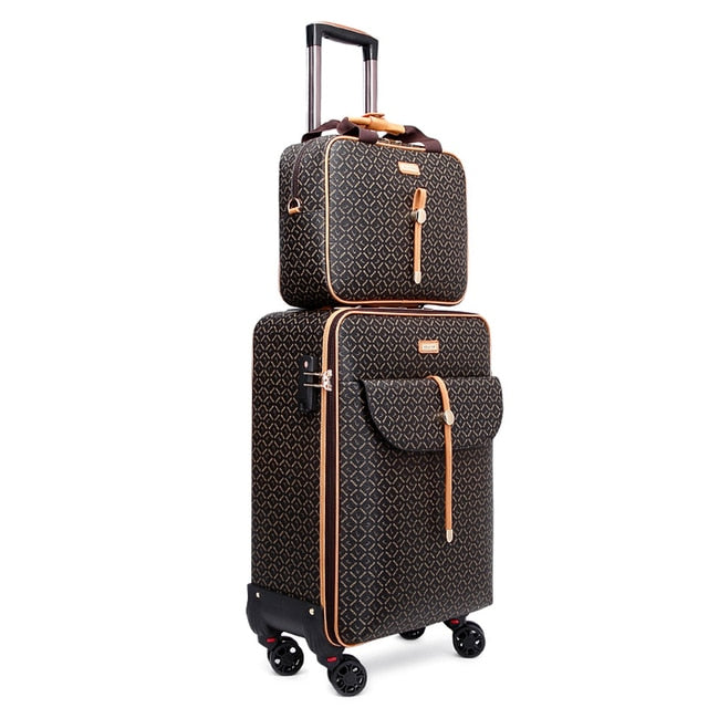 Classic 16" 24"inch Rolling Suitcase with/without Matching Travel Bag