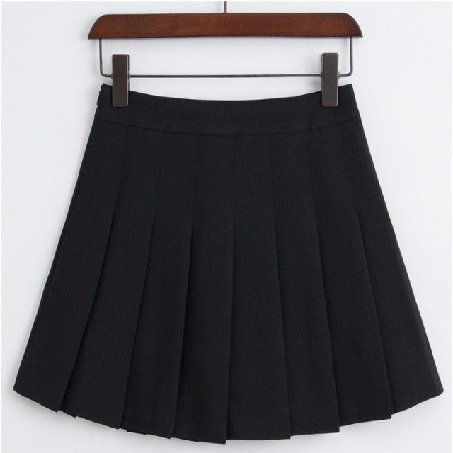 High Waist Pleated Tennis Skort/skirt