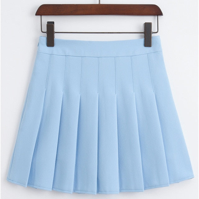 High Waist Pleated Tennis Skort/skirt