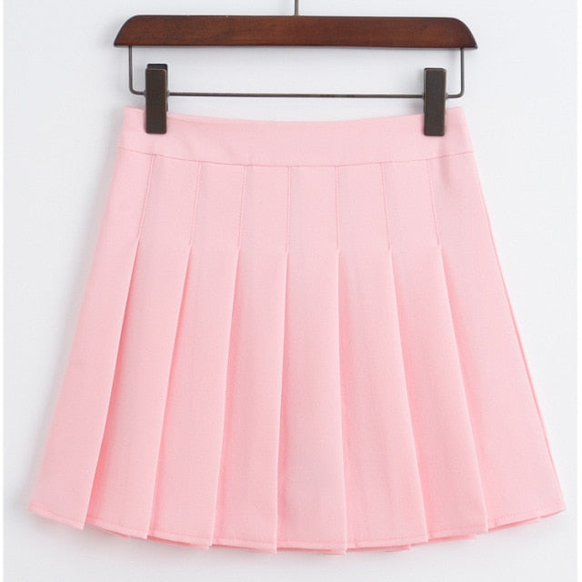 High Waist Pleated Tennis Skort/skirt