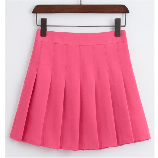 High Waist Pleated Tennis Skort/skirt