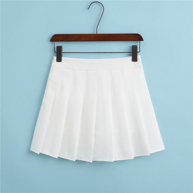 High Waist Pleated Tennis Skort/skirt