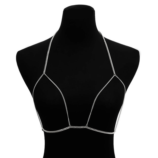 IngeSight.Z Chain Necklace Sequins Body Chain Jewelry