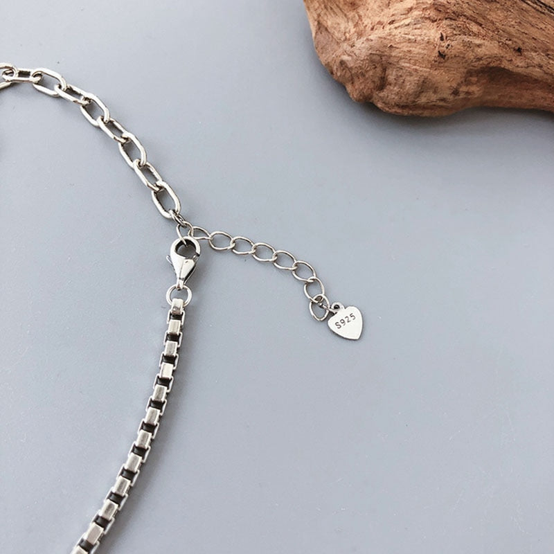 Vintage Silver LOVE Pendant Ankle Bracelet