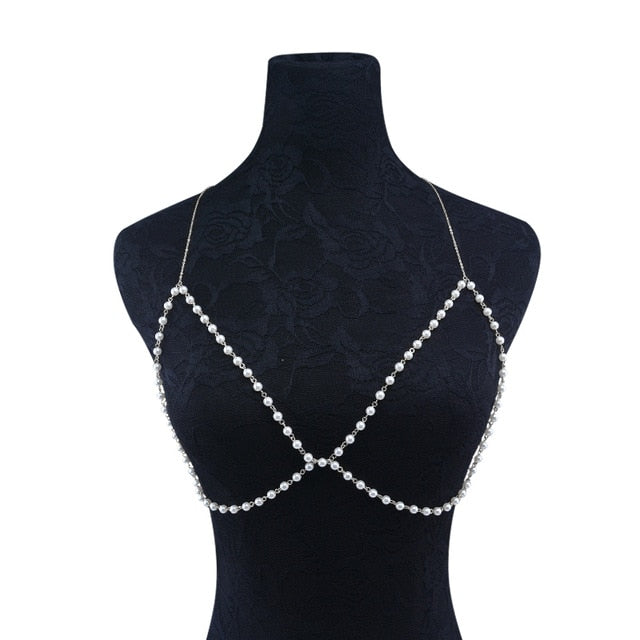 IngeSight.Z Chain Necklace Sequins Body Chain Jewelry