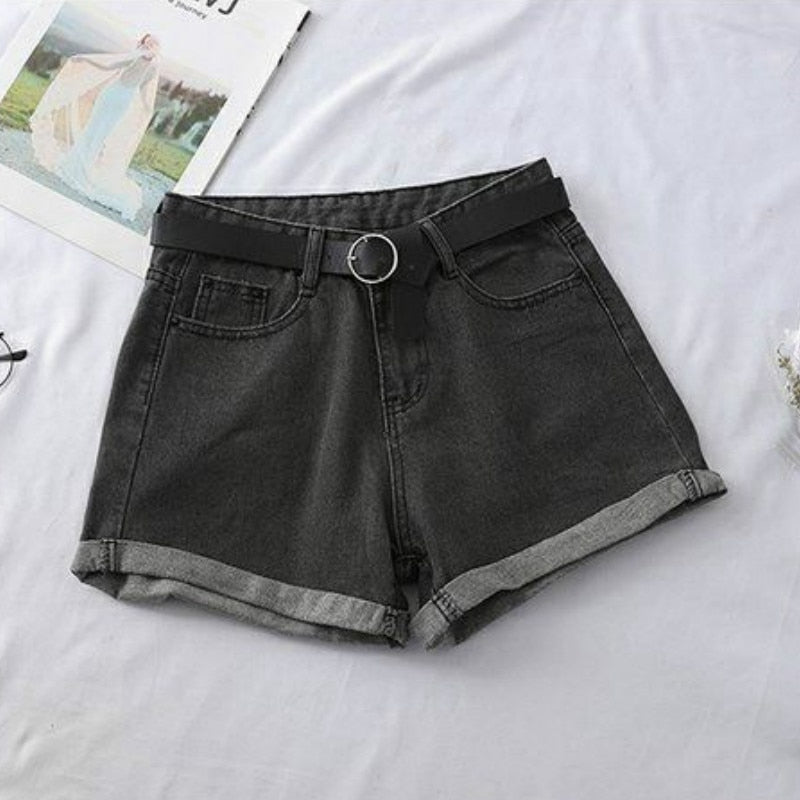 Denim Loose Wide-leg High Waist Shorts