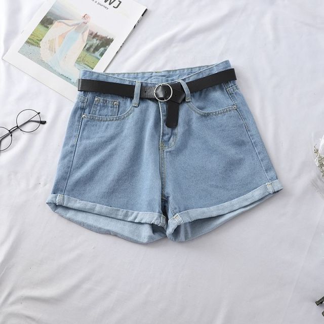 Denim Loose Wide-leg High Waist Shorts