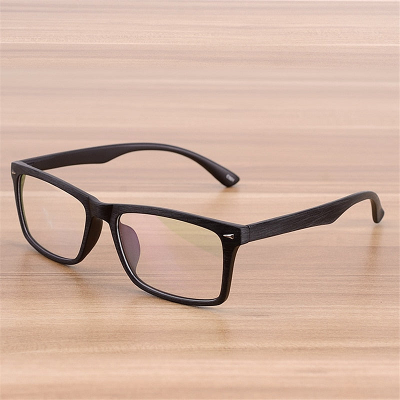 iboode Unisex Imitation Wood Grain Glasses Eyewear