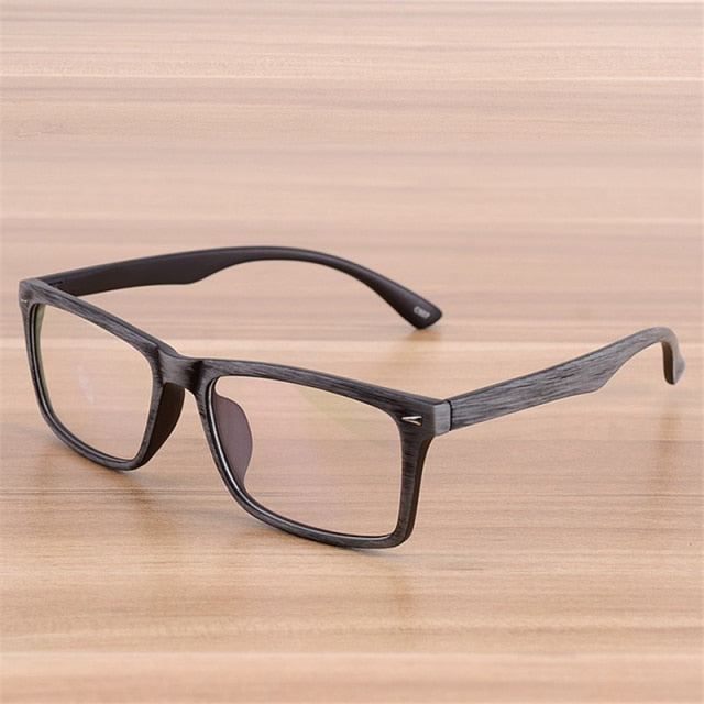 iboode Unisex Imitation Wood Grain Glasses Eyewear