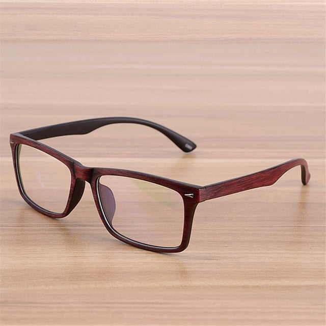 iboode Unisex Imitation Wood Grain Glasses Eyewear