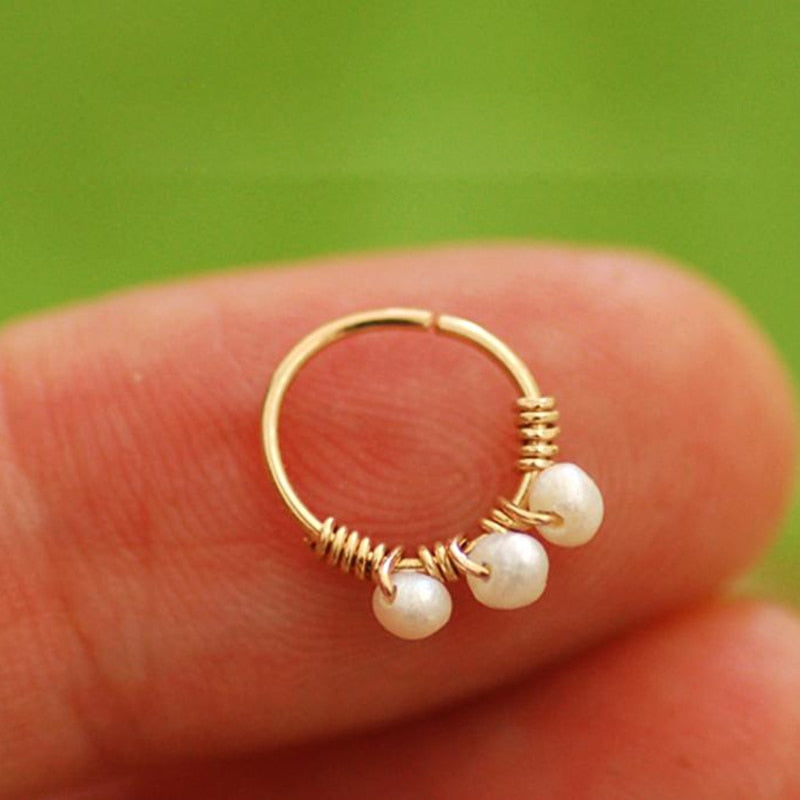 Handmade Real Pearl Ear Cuff 925 Silver