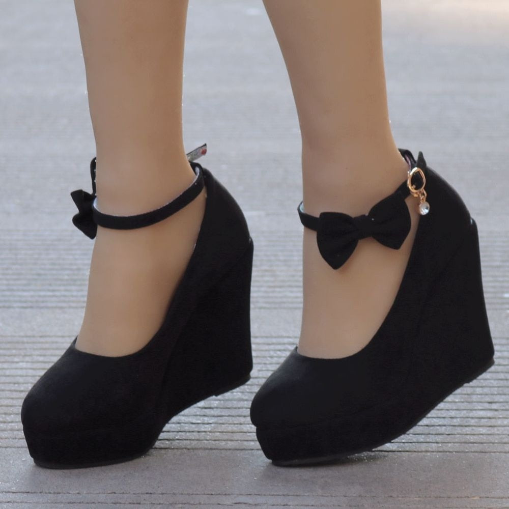 Crystal Queen Bowtie Wedges