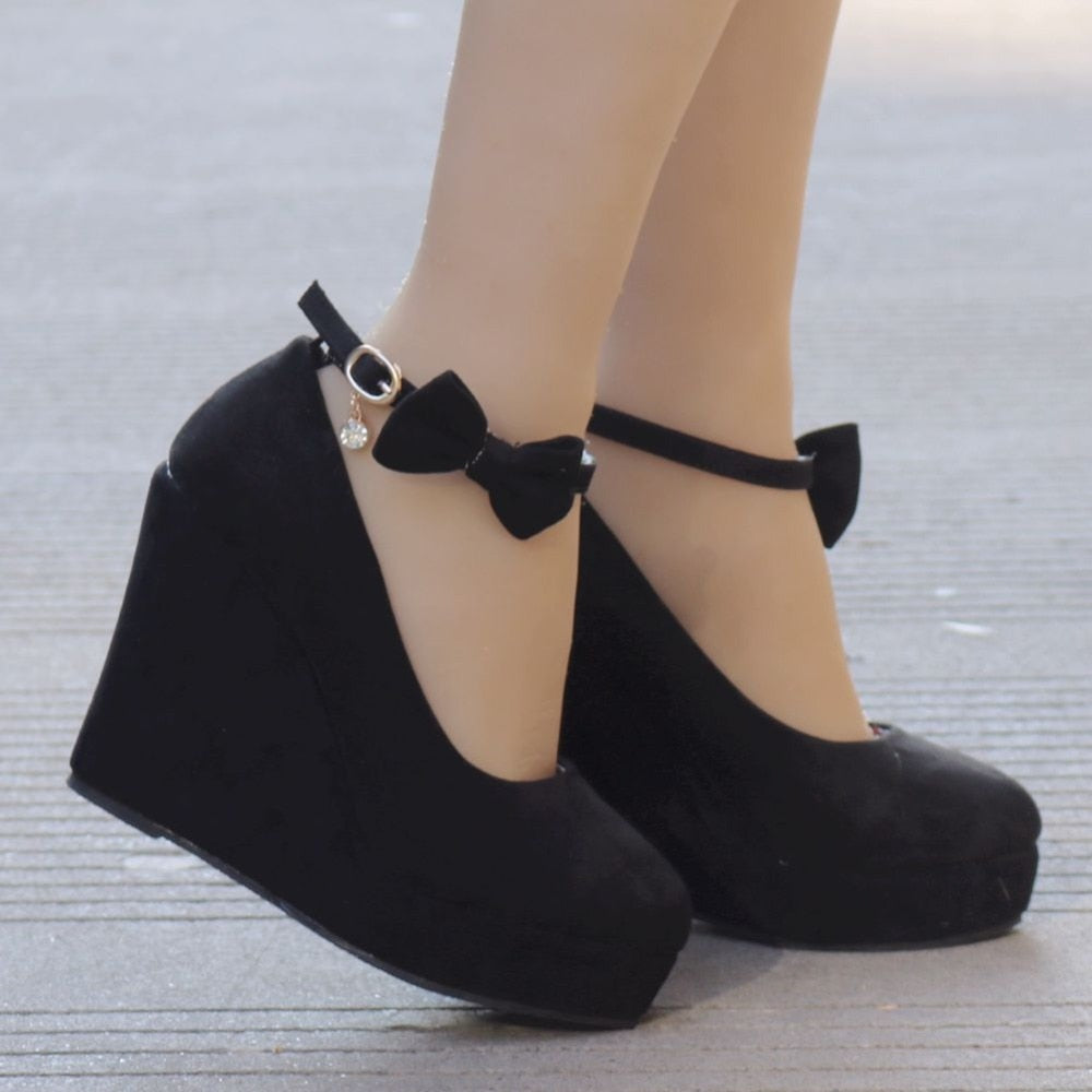 Crystal Queen Bowtie Wedges