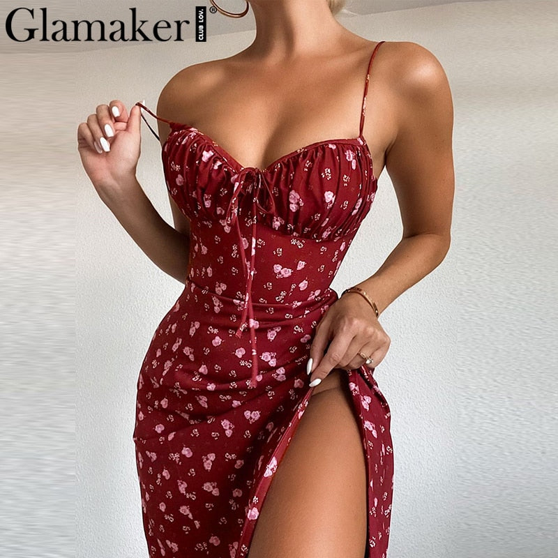 Glamaker Floral Print Dresses