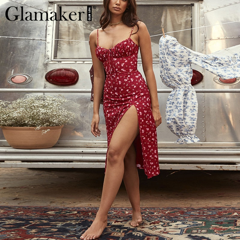 Glamaker Floral Print Dresses