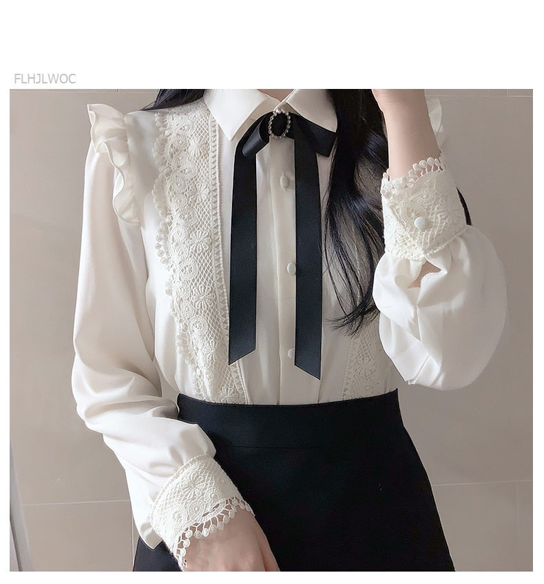 Ruffled Peter Pan Collar Blouse