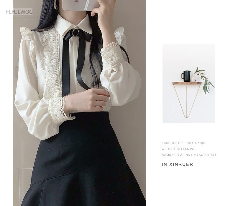 Ruffled Peter Pan Collar Blouse