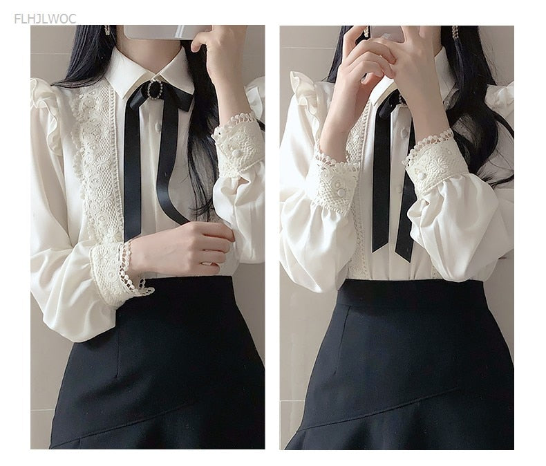 Ruffled Peter Pan Collar Blouse