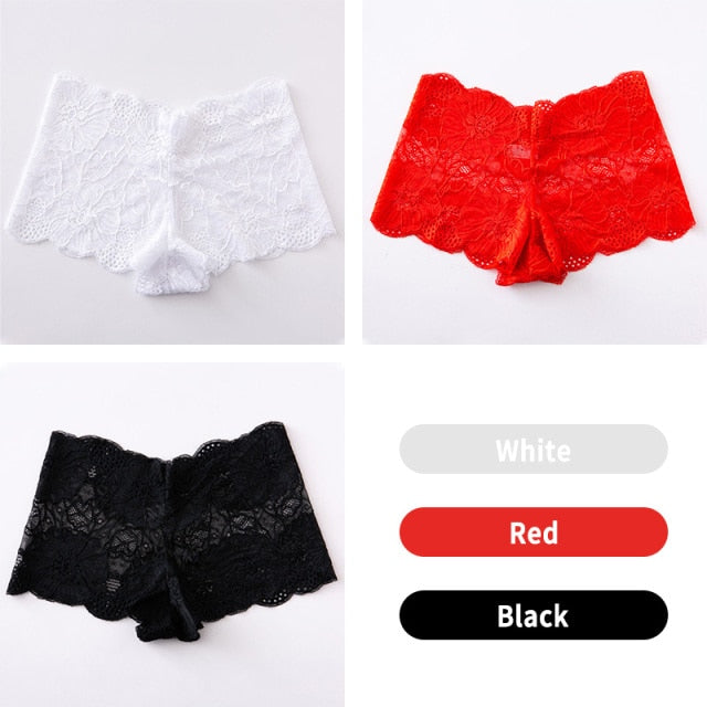 3PCS/Set Lace Boy-short Panties