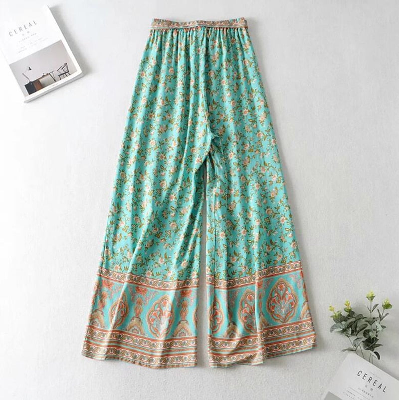 Fitshinling Print Wide Leg Pant & Cami Set