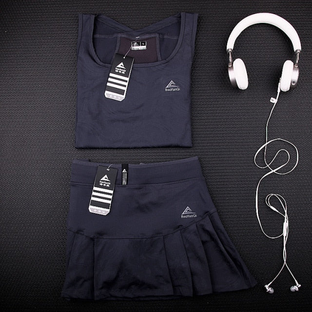 Sporty Tennis Skort and Shirt