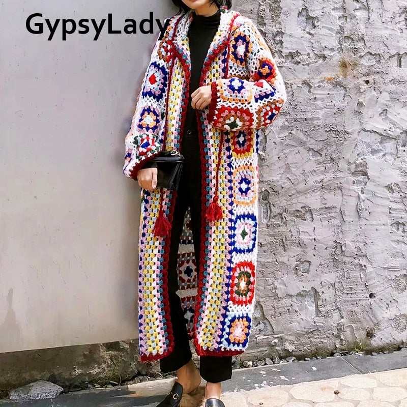 Gypsy Lady Knitted Sweater Long