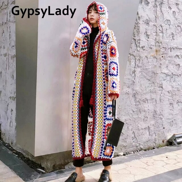 Gypsy Lady Knitted Sweater Long