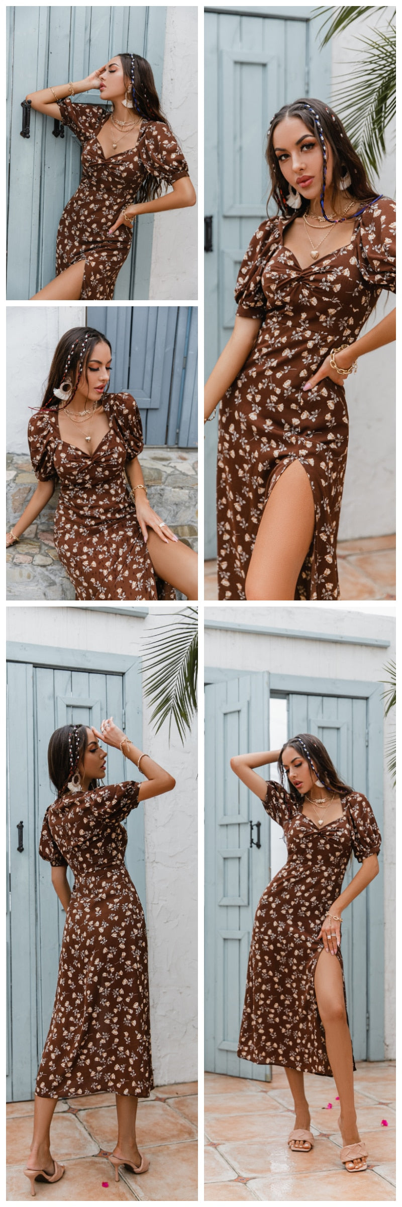 Glamaker Floral Print Dresses