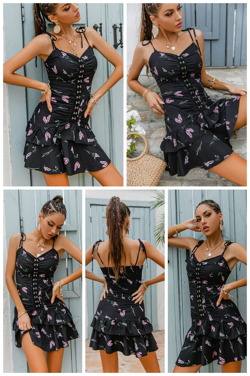 Glamaker Floral Print Dresses