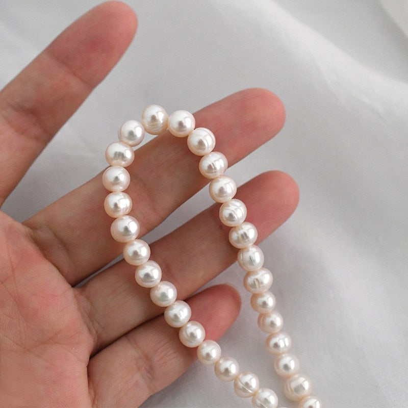 Natural Freshwater Pearl Chokers Necklace 925 Sterling Silver