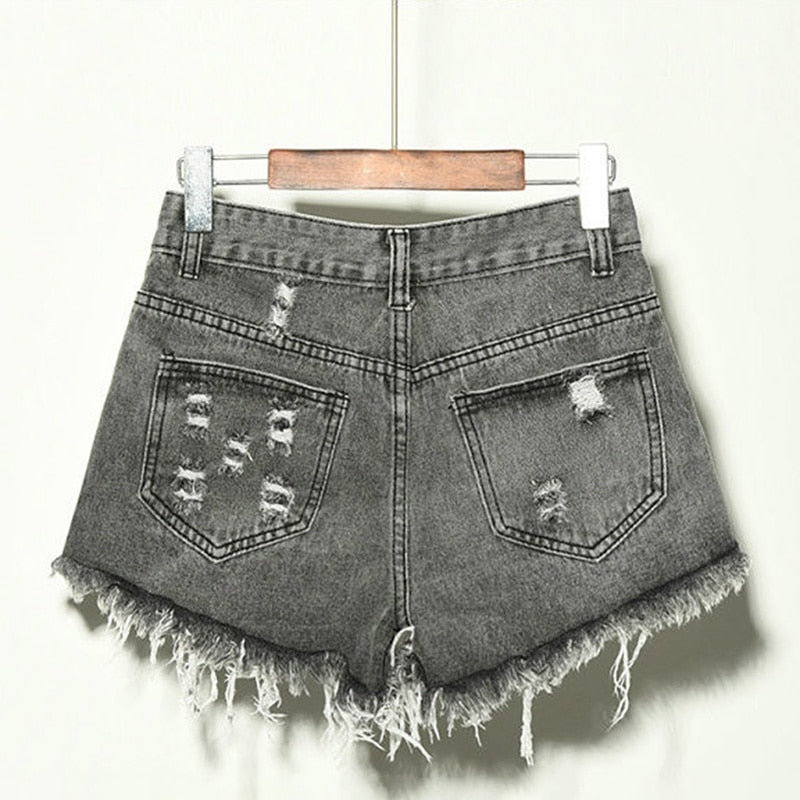 High Waist Jean Shorts