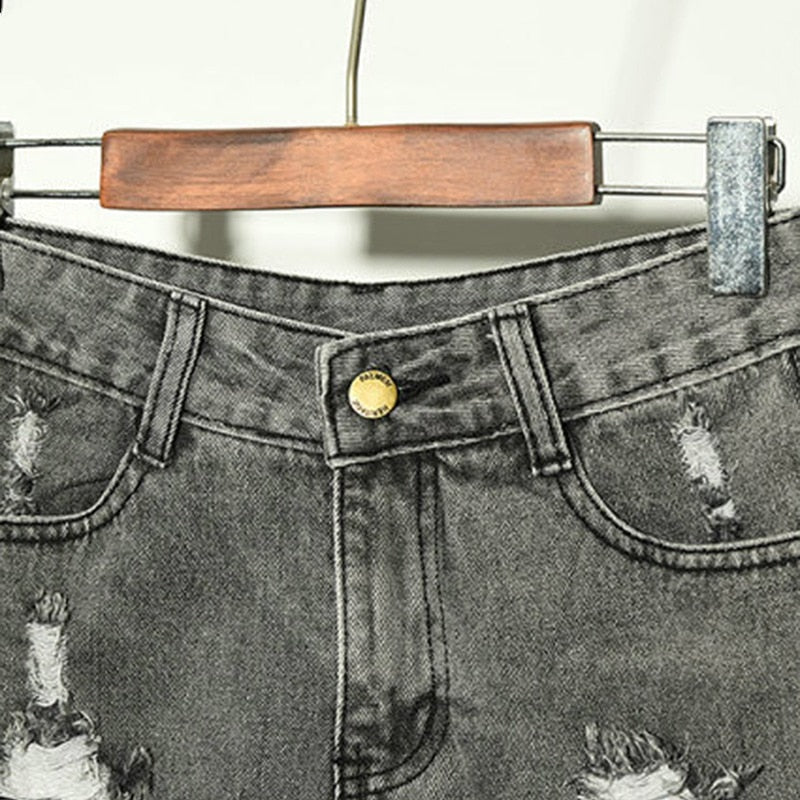 High Waist Jean Shorts