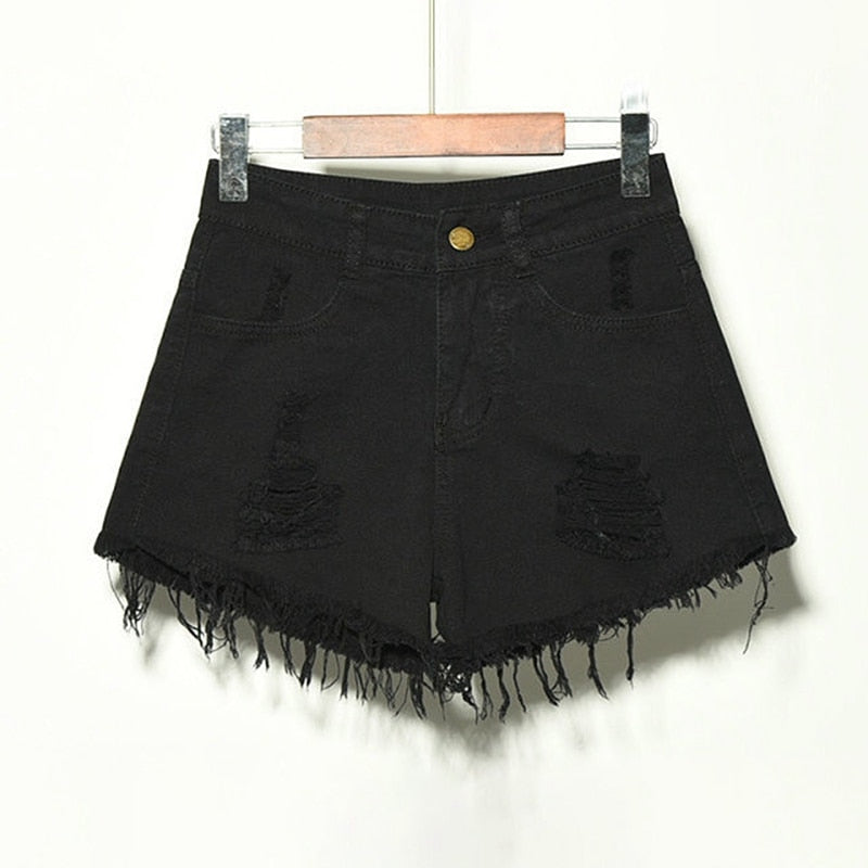 High Waist Jean Shorts