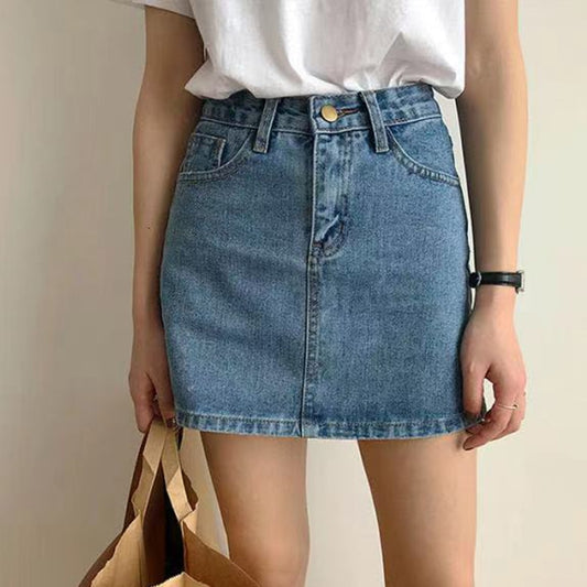 Molly High Waisted Denim Skirt