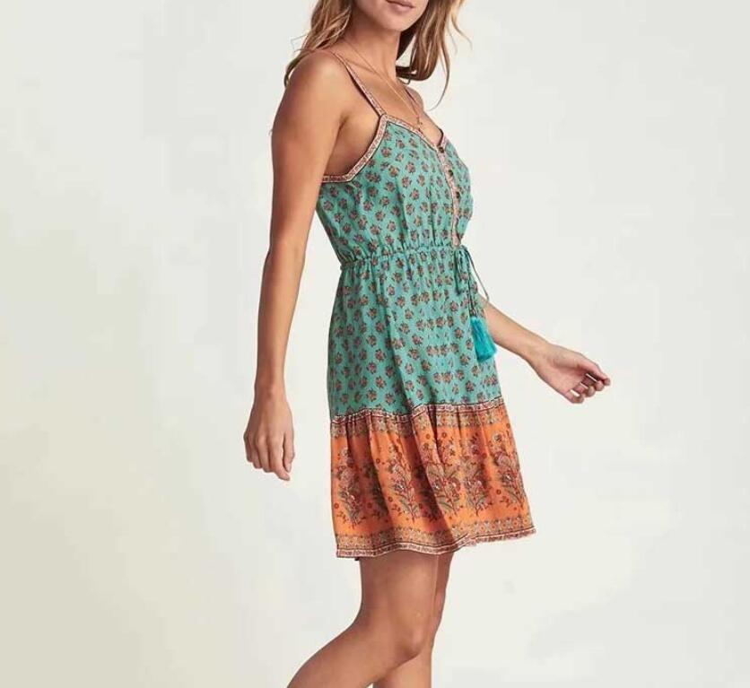 Bohemian Open Button Dress