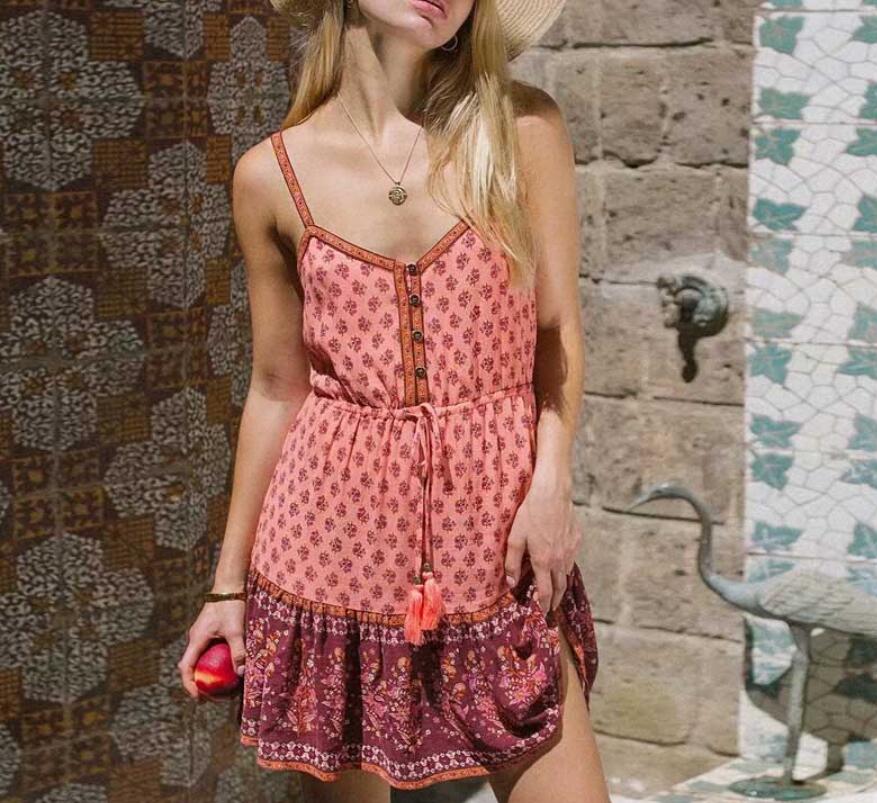 Bohemian Open Button Dress