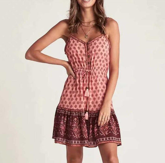 Bohemian Open Button Dress