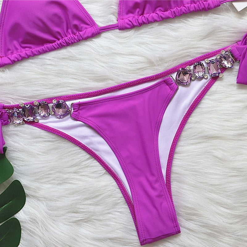 Shiny Rhinestone Bikini Sets