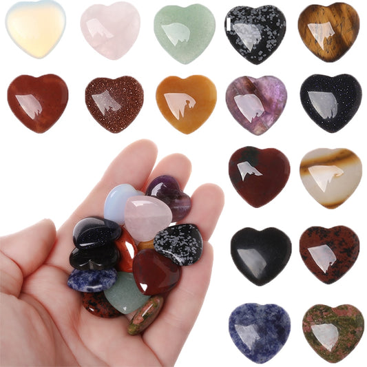 Heart Shaped Healing Crystal Stones