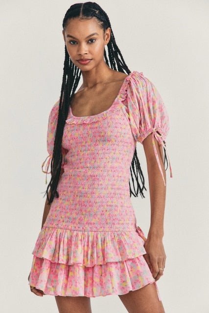 Boho Puff Sleeve Leyla Dress