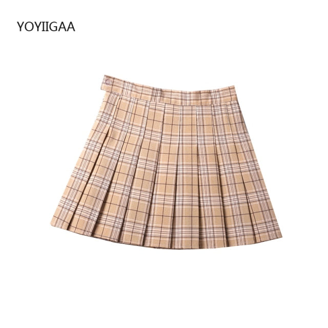 Plaid Skirts Yellow Tennis Skirt