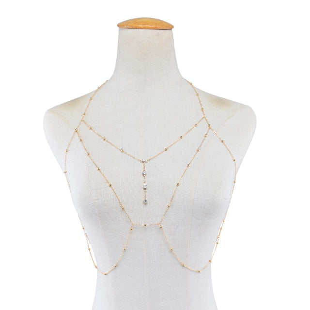 IngeSight.Z Chain Necklace Sequins Body Chain Jewelry