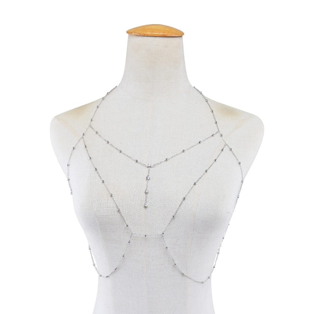 IngeSight.Z Chain Necklace Sequins Body Chain Jewelry